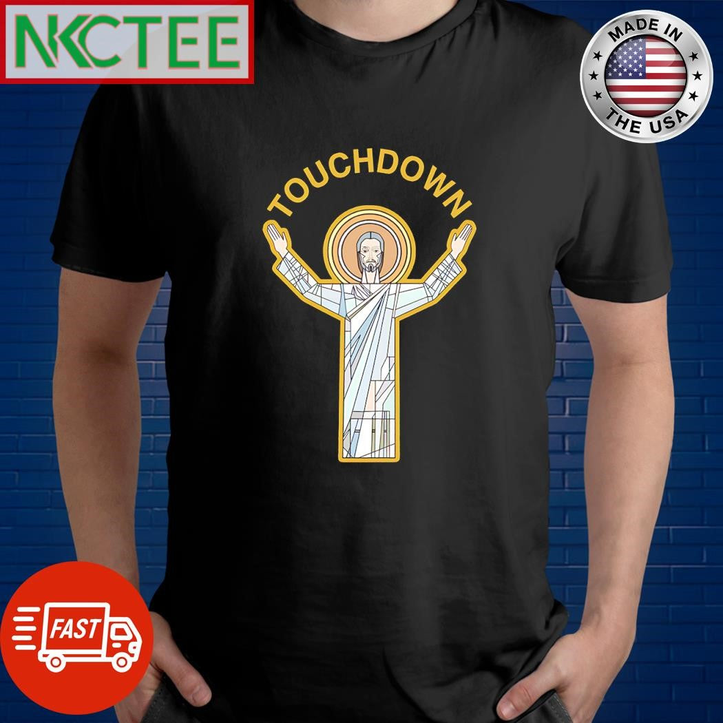 Official Touchdown Jesus graphic paint shirt Unisex T-shirt, Sweatshirt, Hoodie, Long Sleeve Tee - T-Shirt, Sweatshirt, Hoodie