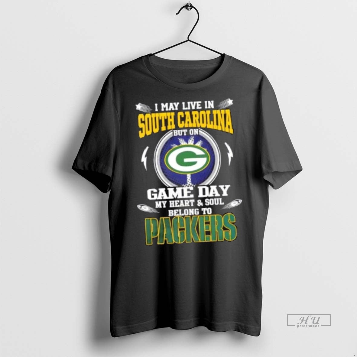 Official Trending I May Live In South Carolina But On Game Day My Heart And Unisex T-shirt, Sweatshirt, Hoodie, Long Sleeve Tee - T-Shirt, Sweatshirt, Hoodie