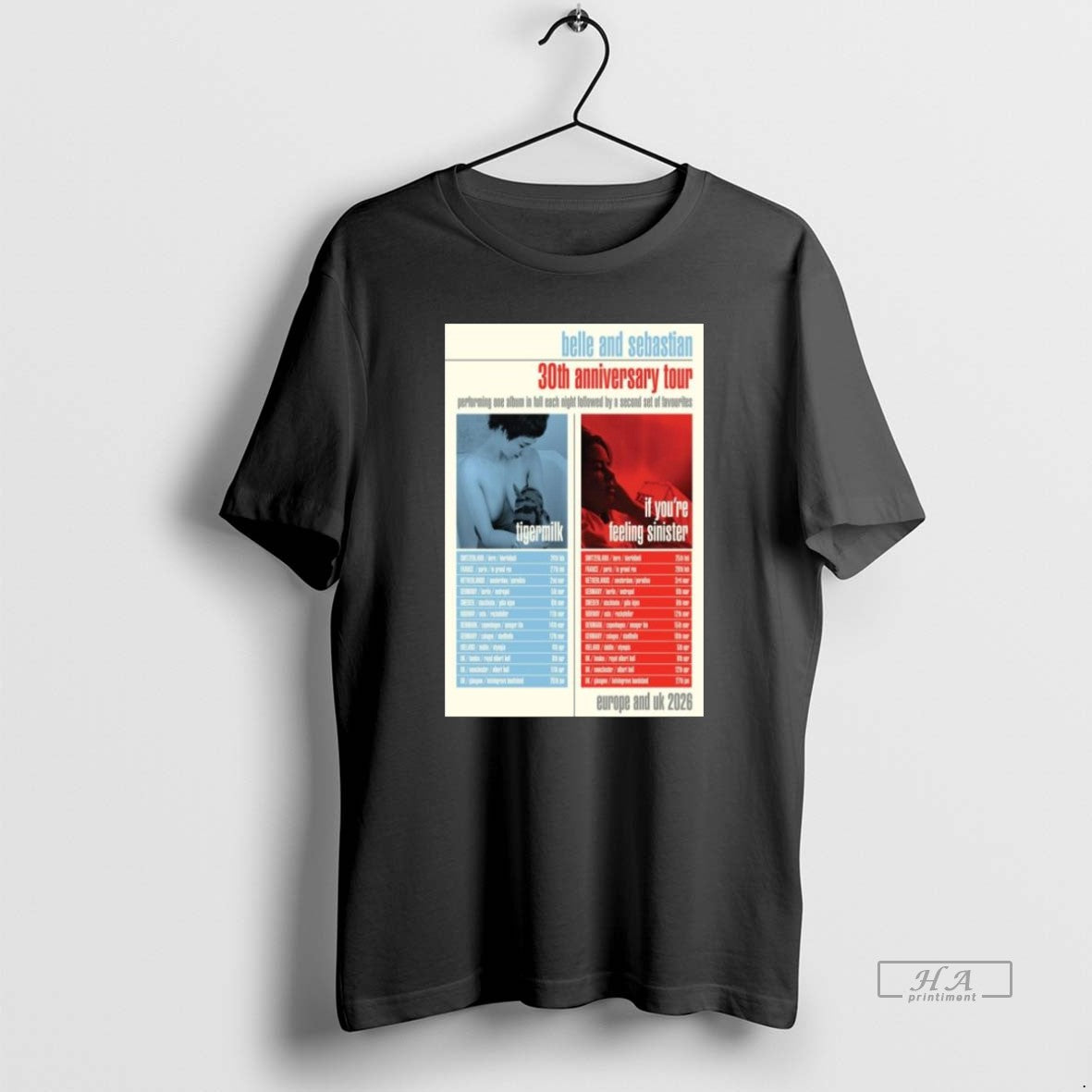 Official Trendy Belle And Sebastian 30th Anniversary Tour Europe Uk 2026 Long Sleve Unisex T-shirt, Sweatshirt, Hoodie, Long Sleeve Tee - T-Shirt, Sweatshirt, Hoodie