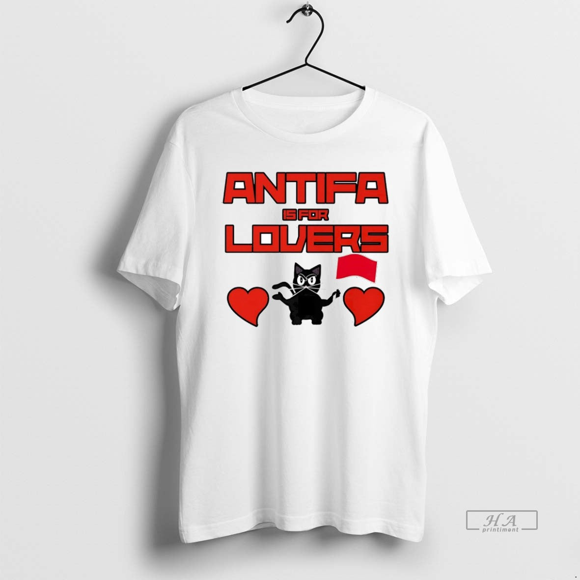 Official Trendy Black Cat Antifa Is For Lovers Dark Unisex T-shirt, Sweatshirt, Hoodie, Long Sleeve Tee - T-Shirt, Sweatshirt, Hoodie