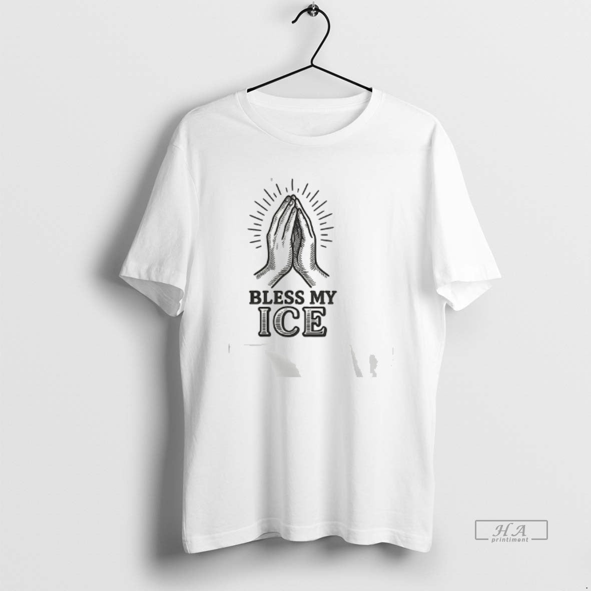 Official Trendy Bless Ice Praying Hands Unisex T-shirt, Sweatshirt, Hoodie, Long Sleeve Tee - T-Shirt, Sweatshirt, Hoodie