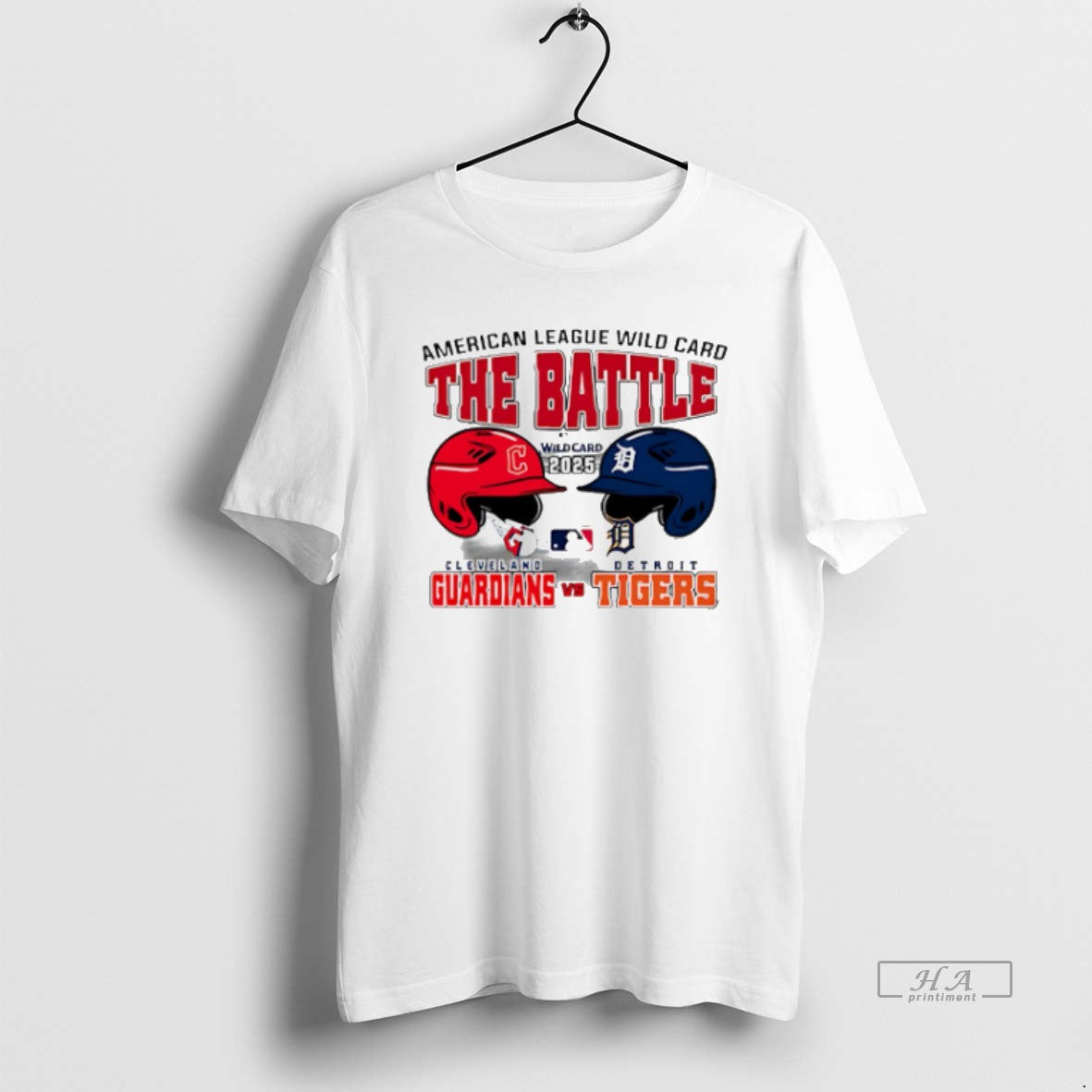 Official Trendy Cleveland Guardians Vs Detroit Tigers 2025 Mlb Wild Card The Battle Unisex T-shirt, Sweatshirt, Hoodie, Long Sleeve Tee - T-Shirt, Sweatshirt, Hoodie