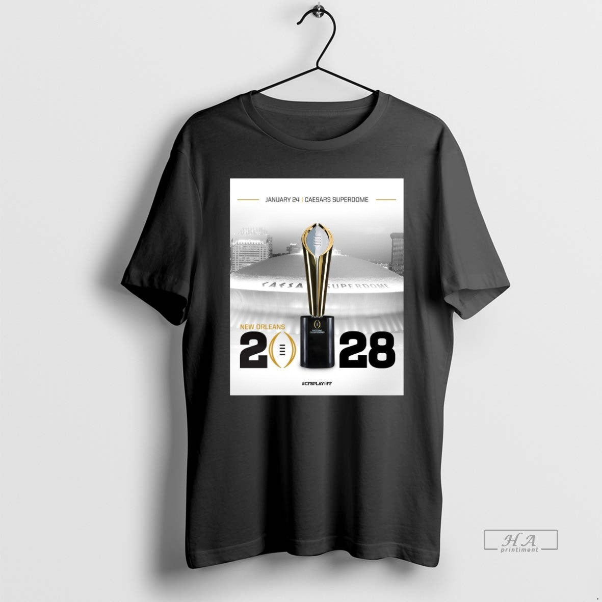 Official Trendy College Football Playoff January 24 Caesars Superdome New Orleans 2028 Unisex T-shirt, Sweatshirt, Hoodie, Long Sleeve Tee - T-Shirt, Sweatshirt, Hoodie