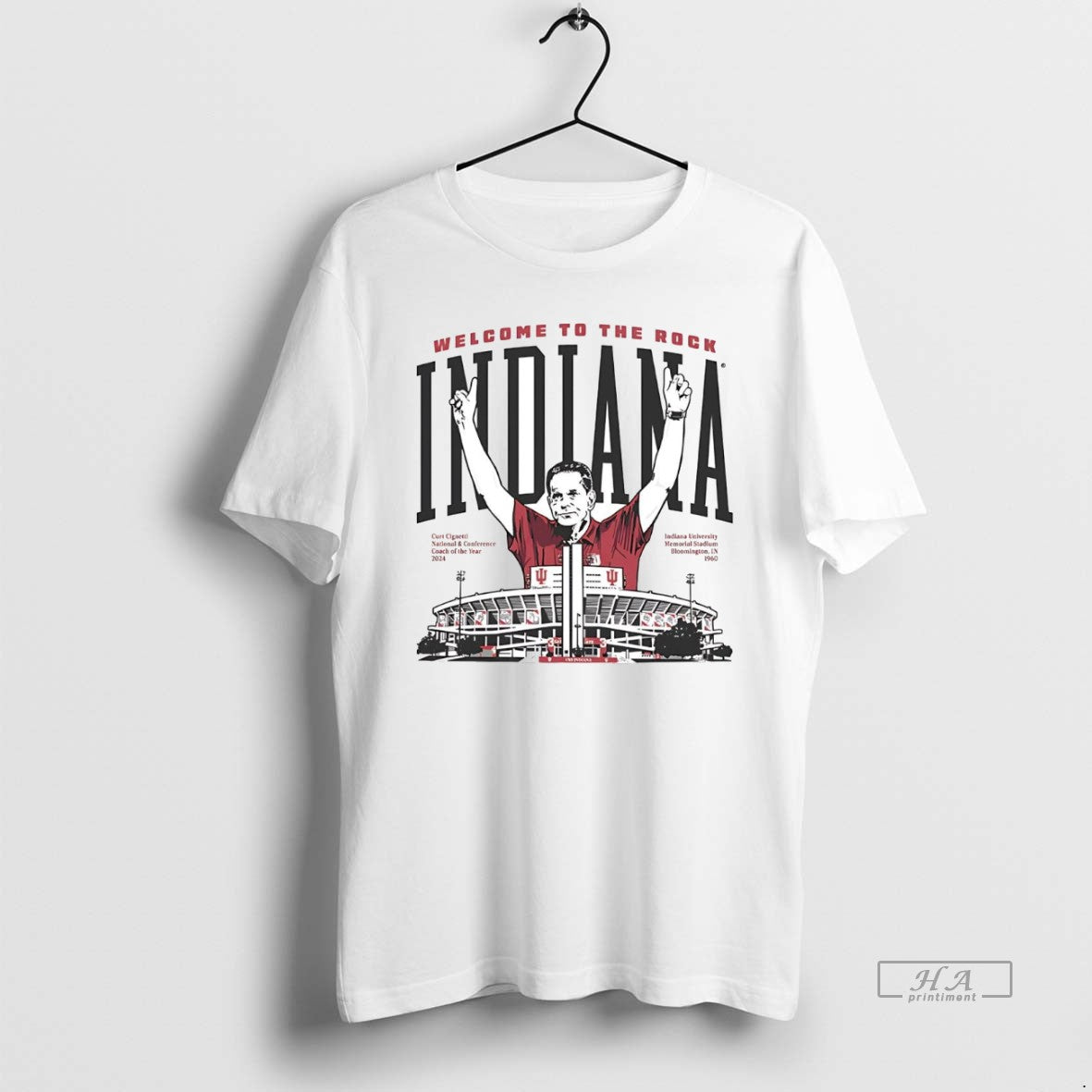 Official Trendy Curt Cignetti Welcome To The Rock Indiana Unisex T-shirt, Sweatshirt, Hoodie, Long Sleeve Tee - T-Shirt, Sweatshirt, Hoodie