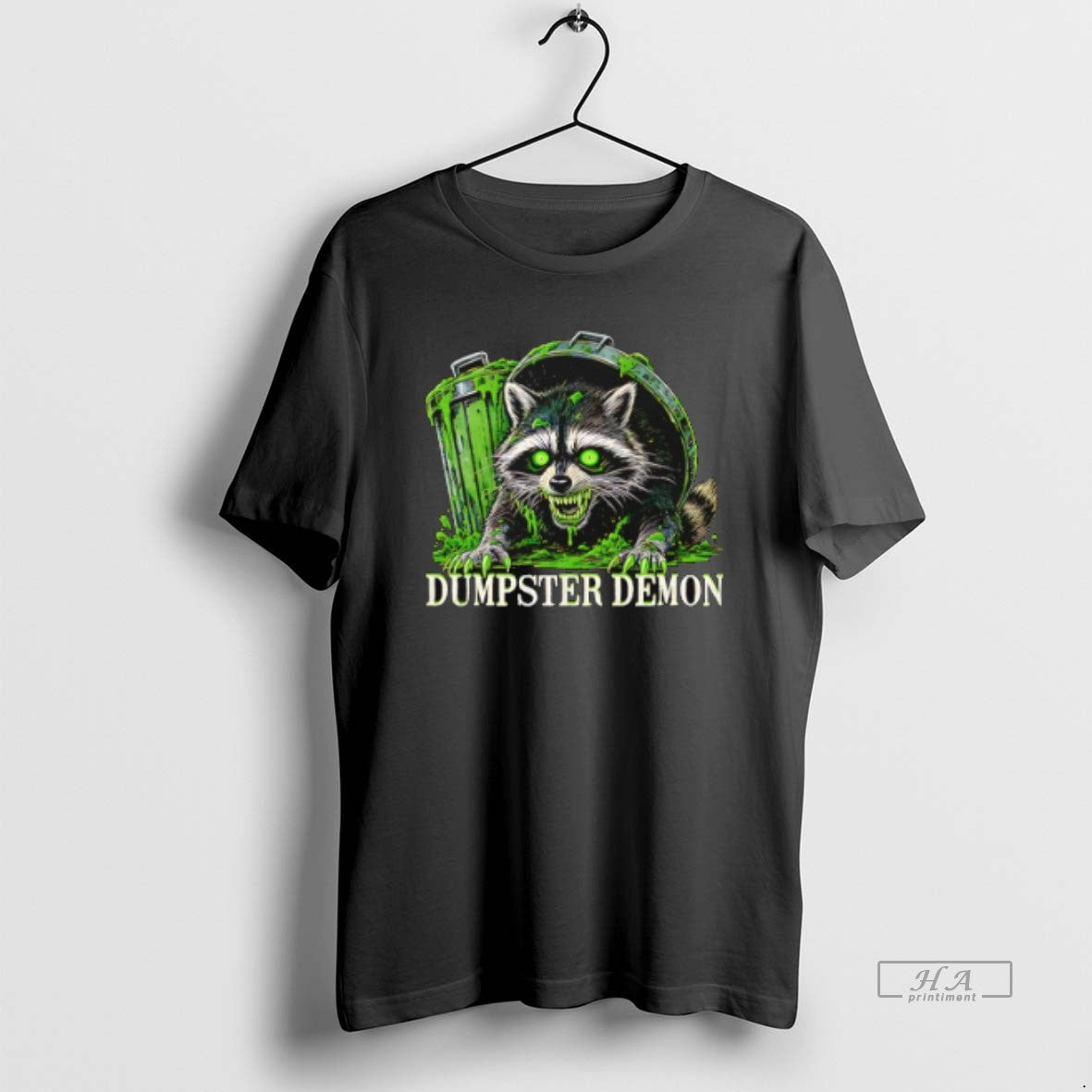 Official Trendy Dumpster Demon Raccoon Halloween Unisex T-shirt, Sweatshirt, Hoodie, Long Sleeve Tee - T-Shirt, Sweatshirt, Hoodie