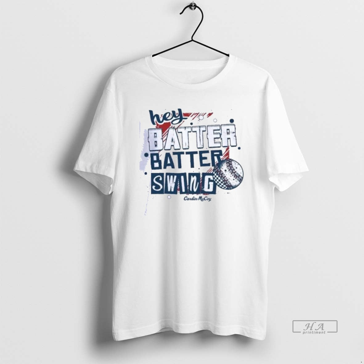 Official Trendy Hey Batter Batter Swing Cardin Mccoy Shirts Unisex T-shirt, Sweatshirt, Hoodie, Long Sleeve Tee - T-Shirt, Sweatshirt, Hoodie