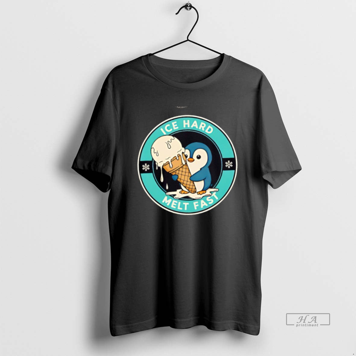 Official Trendy Ice Hard Melt Fast Funny Penguin Ice Cream Unisex T-shirt, Sweatshirt, Hoodie, Long Sleeve Tee - T-Shirt, Sweatshirt, Hoodie