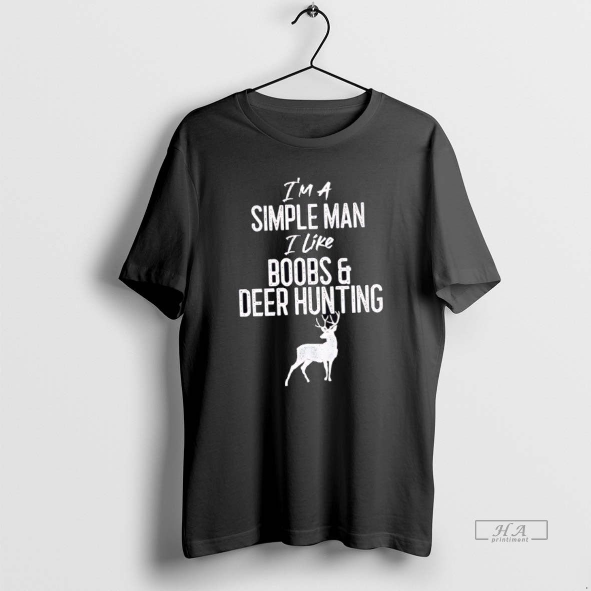 Official Trendy Im A Simple Man I Like Boobs And Deer Hunting Unisex T-shirt, Sweatshirt, Hoodie, Long Sleeve Tee - T-Shirt, Sweatshirt, Hoodie