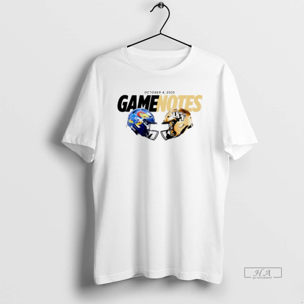 Official Trendy Kansas Jayhawks Vs Ucf Knights October 4 2025 Football Game Notes Unisex T-shirt, Sweatshirt, Hoodie, Long Sleeve Tee - T-Shirt, Sweatshirt, Hoodie