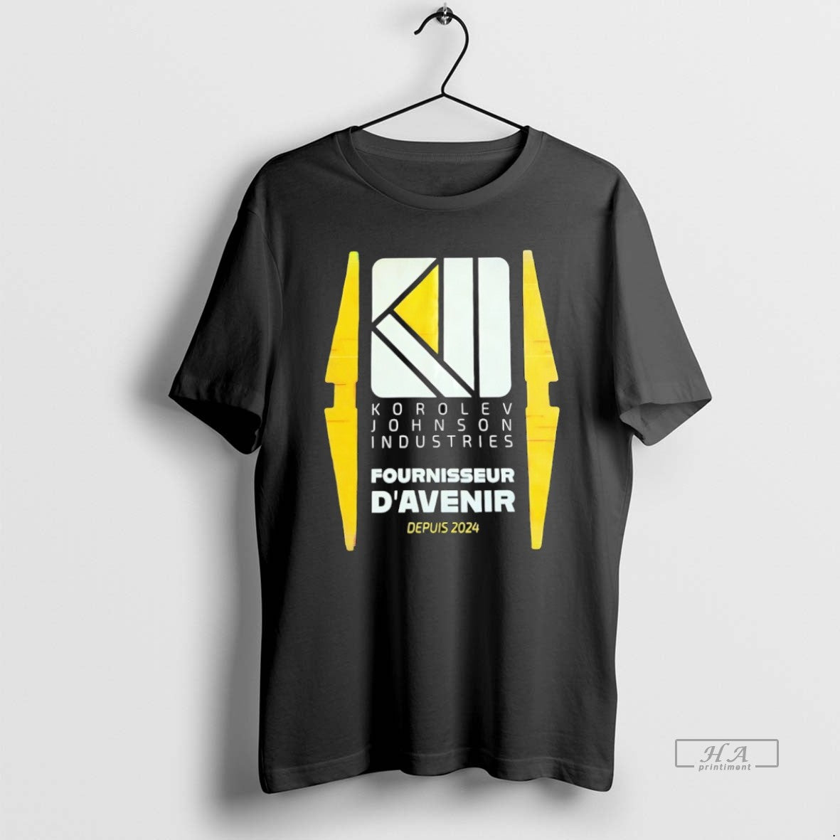 Official Trendy Korolev Johnson Industries Fournisseur Davenir Depuis 2024 Unisex T-shirt, Sweatshirt, Hoodie, Long Sleeve Tee - T-Shirt, Sweatshirt, Hoodie