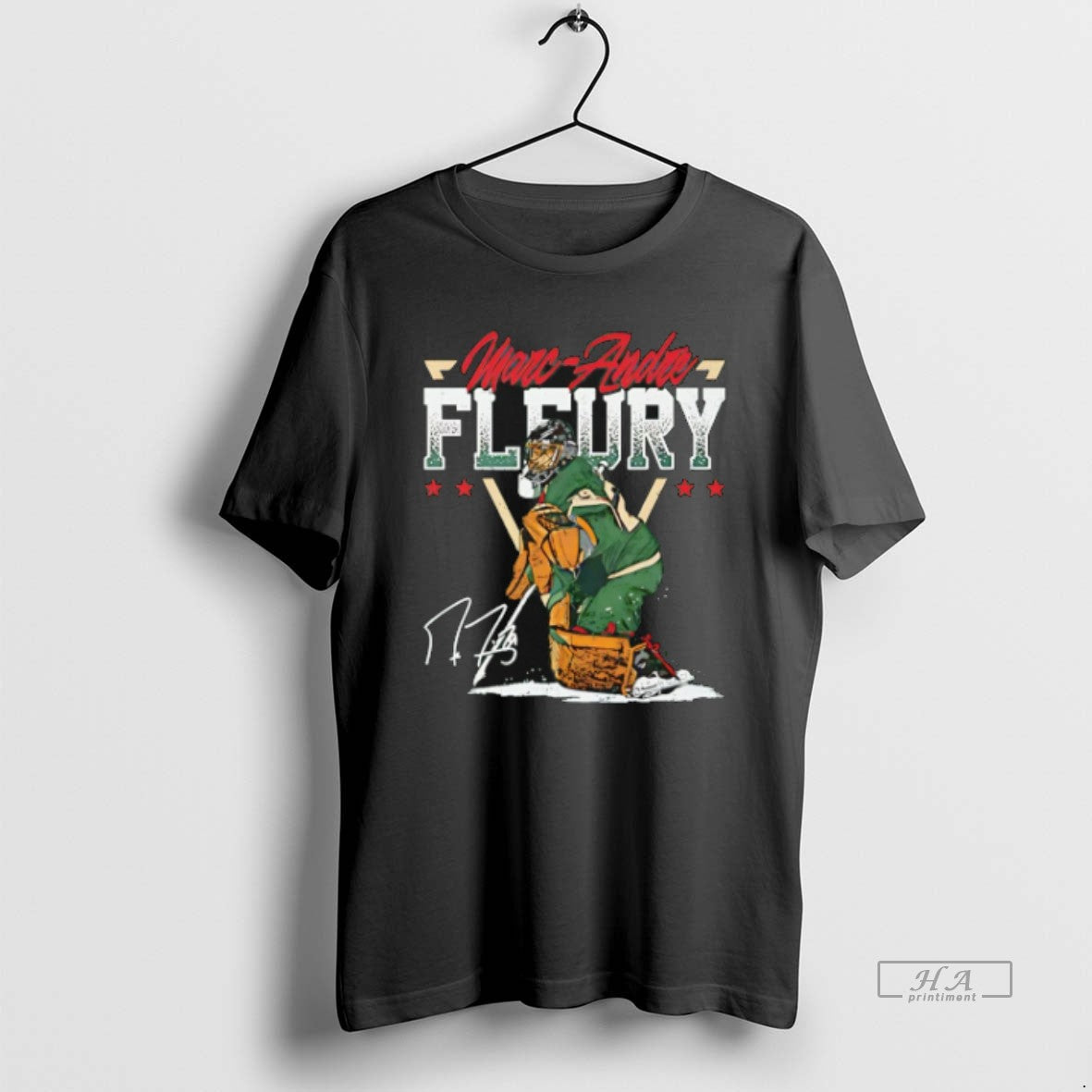 Official Trendy Marc Andre Fleury Minnesota Wild Triangle Name Signature Unisex T-shirt, Sweatshirt, Hoodie, Long Sleeve Tee - T-Shirt, Sweatshirt, Hoodie