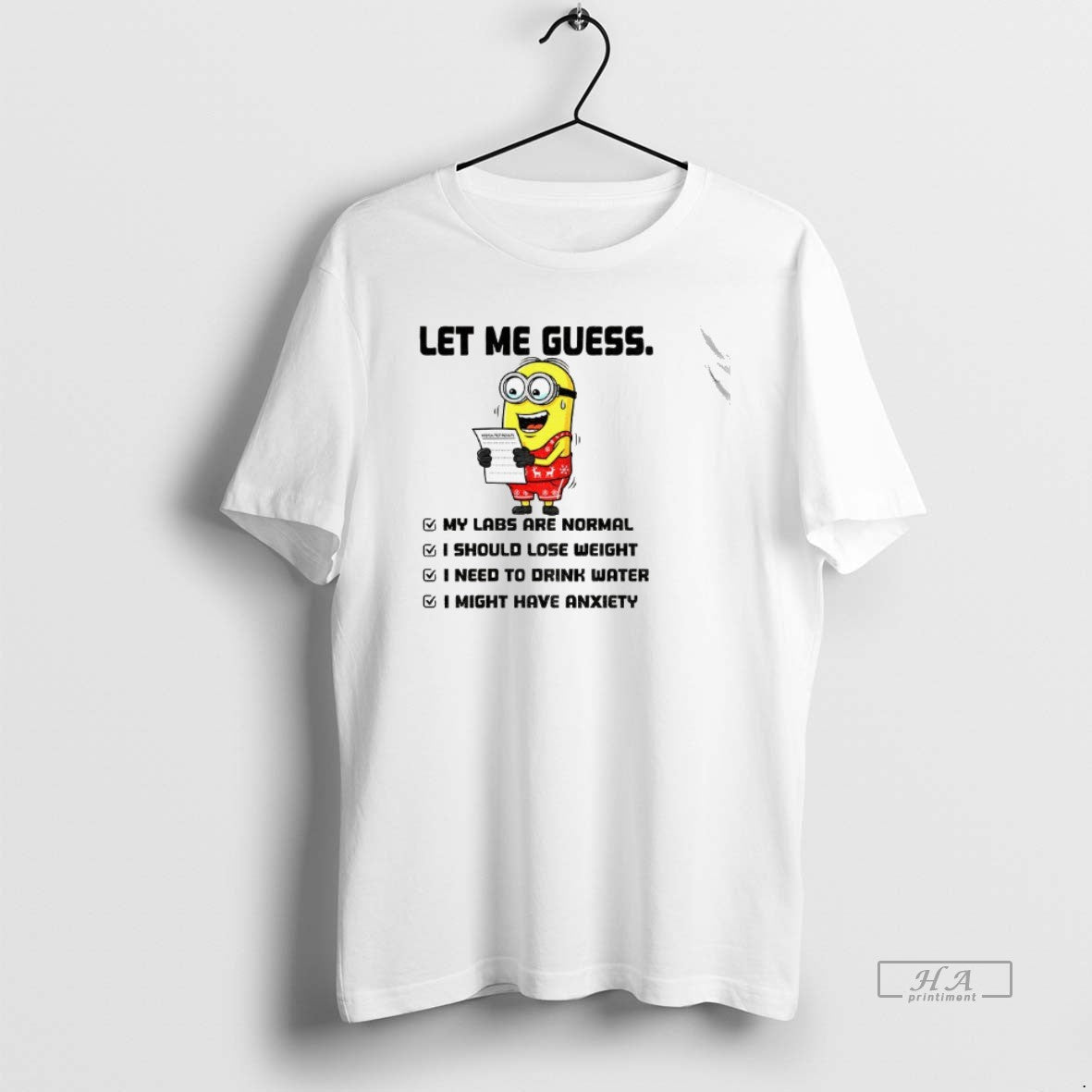 Official Trendy Minion Let Me Guess My Labs Are Normal I Should Lose Weight Unisex T-shirt, Sweatshirt, Hoodie, Long Sleeve Tee - T-Shirt, Sweatshirt, Hoodie