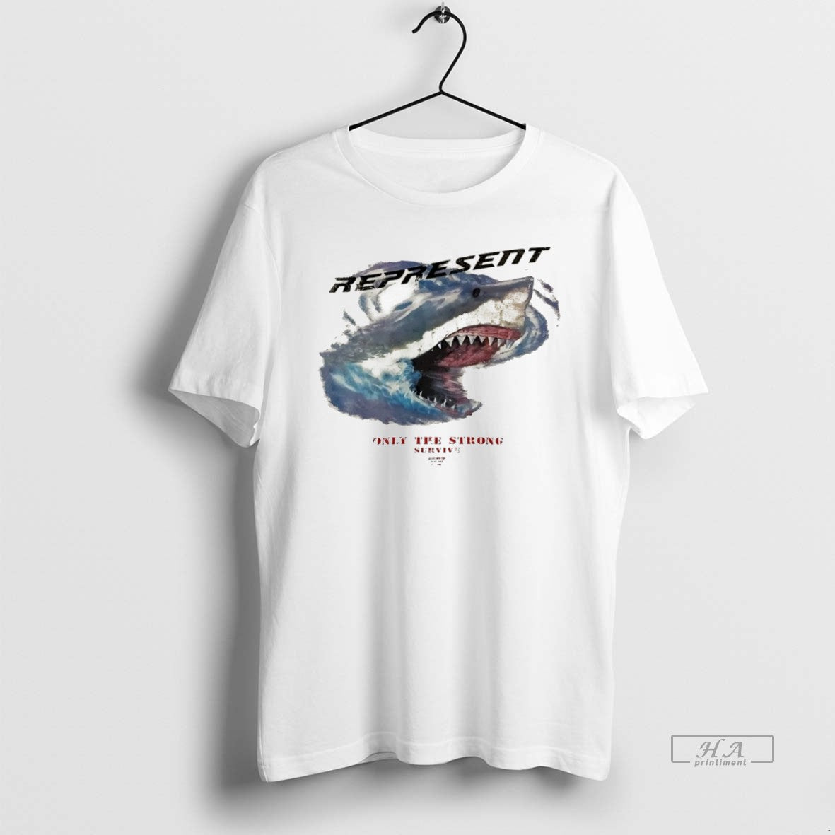 Official Trendy Represent Only The Strong Survive Shark Unisex T-shirt, Sweatshirt, Hoodie, Long Sleeve Tee - T-Shirt, Sweatshirt, Hoodie
