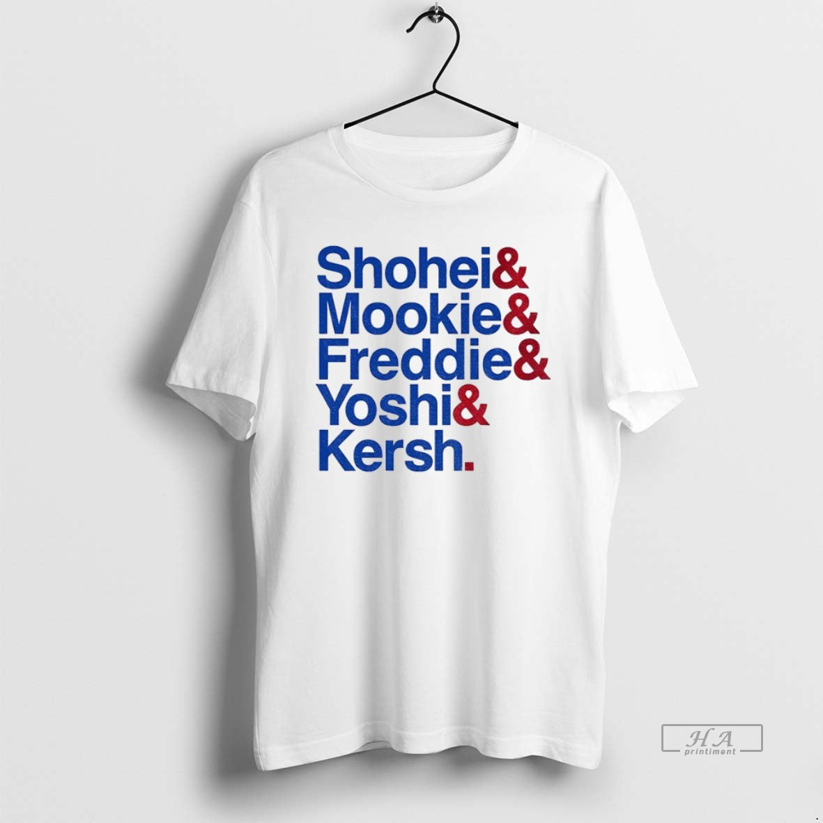 Official Trendy Shohei Mookie Freddie Yoshi Kersh Los Angeles Dodgers Baseball Ampersand Stars 2025 Tee - T-Shirt, Sweatshirt, Hoodie