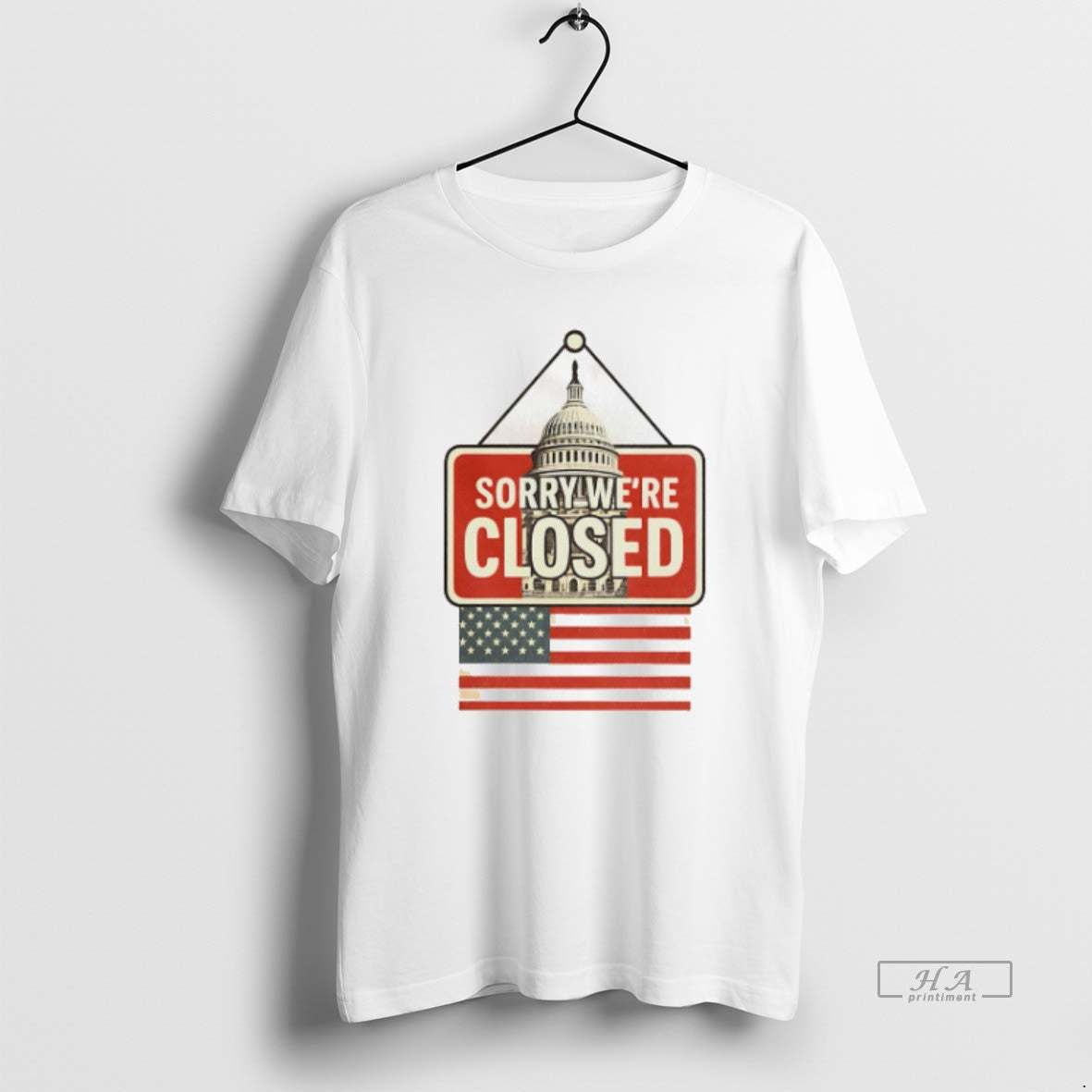 Official Trendy Shutdown Survivor 2025 Sorry Were Closed Unisex T-shirt, Sweatshirt, Hoodie, Long Sleeve Tee - T-Shirt, Sweatshirt, Hoodie