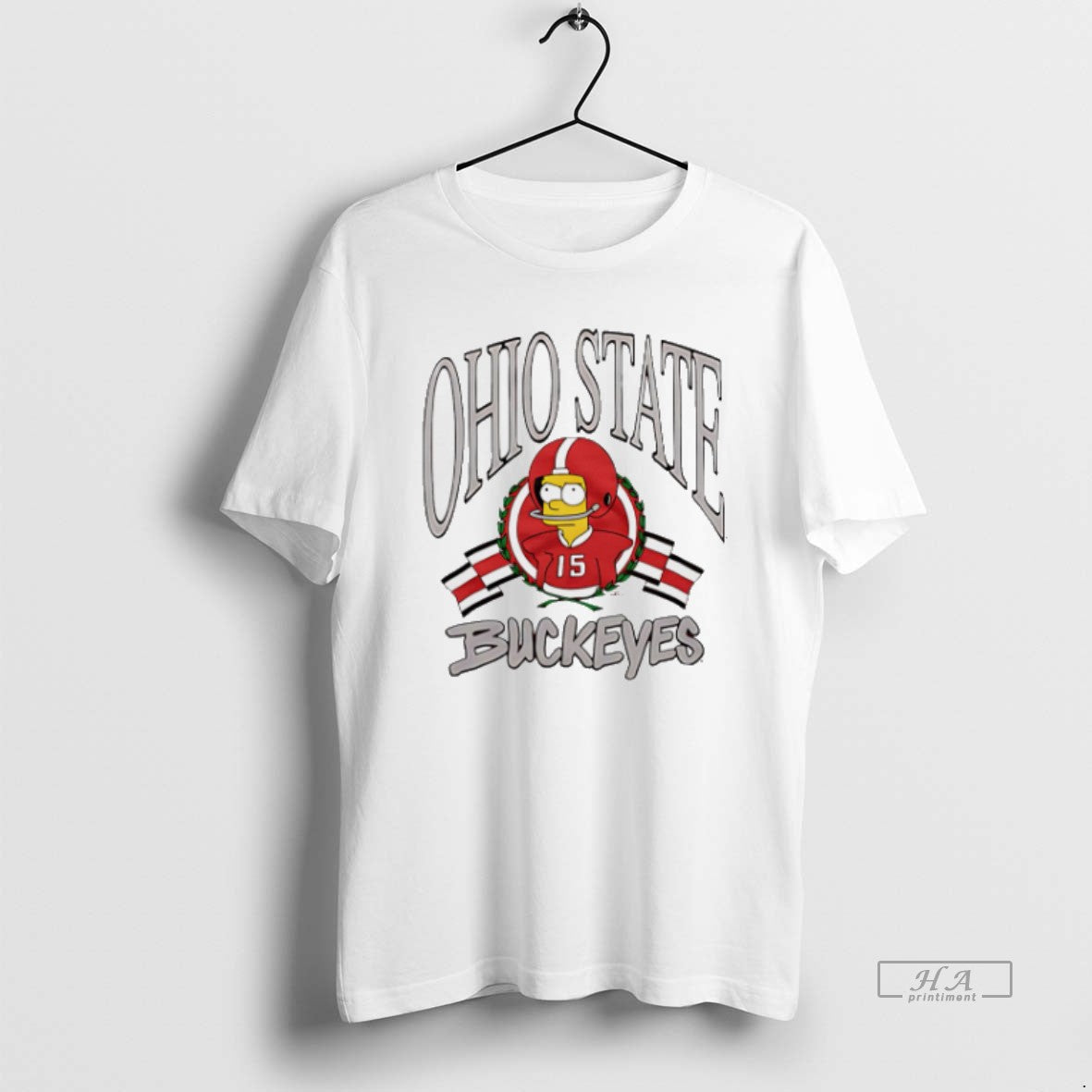 Official Trendy The Simpsons Bart X Ohio State Player Cartoon Unisex T-shirt, Sweatshirt, Hoodie, Long Sleeve Tee - T-Shirt, Sweatshirt, Hoodie