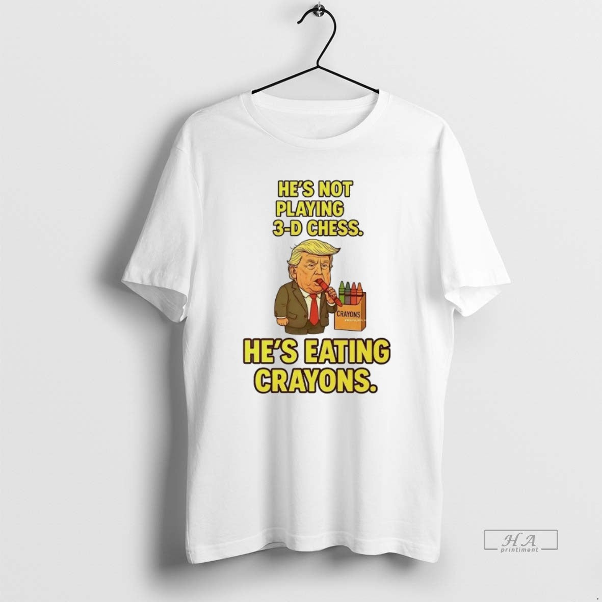 Official Trendy Trump Hes Not Playing 3d Chess Hes Eating Crayons Unisex T-shirt, Sweatshirt, Hoodie, Long Sleeve Tee - T-Shirt, Sweatshirt, Hoodie