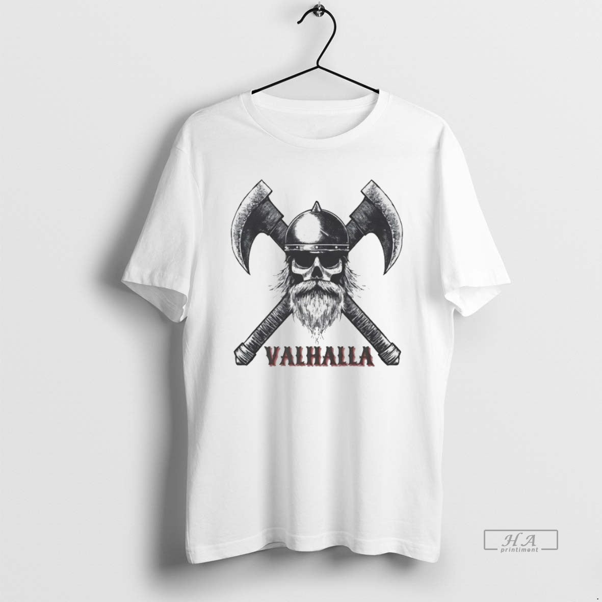 Official Trendy Viking Valhalla Skull Crosses Axe Unisex T-shirt, Sweatshirt, Hoodie, Long Sleeve Tee - T-Shirt, Sweatshirt, Hoodie