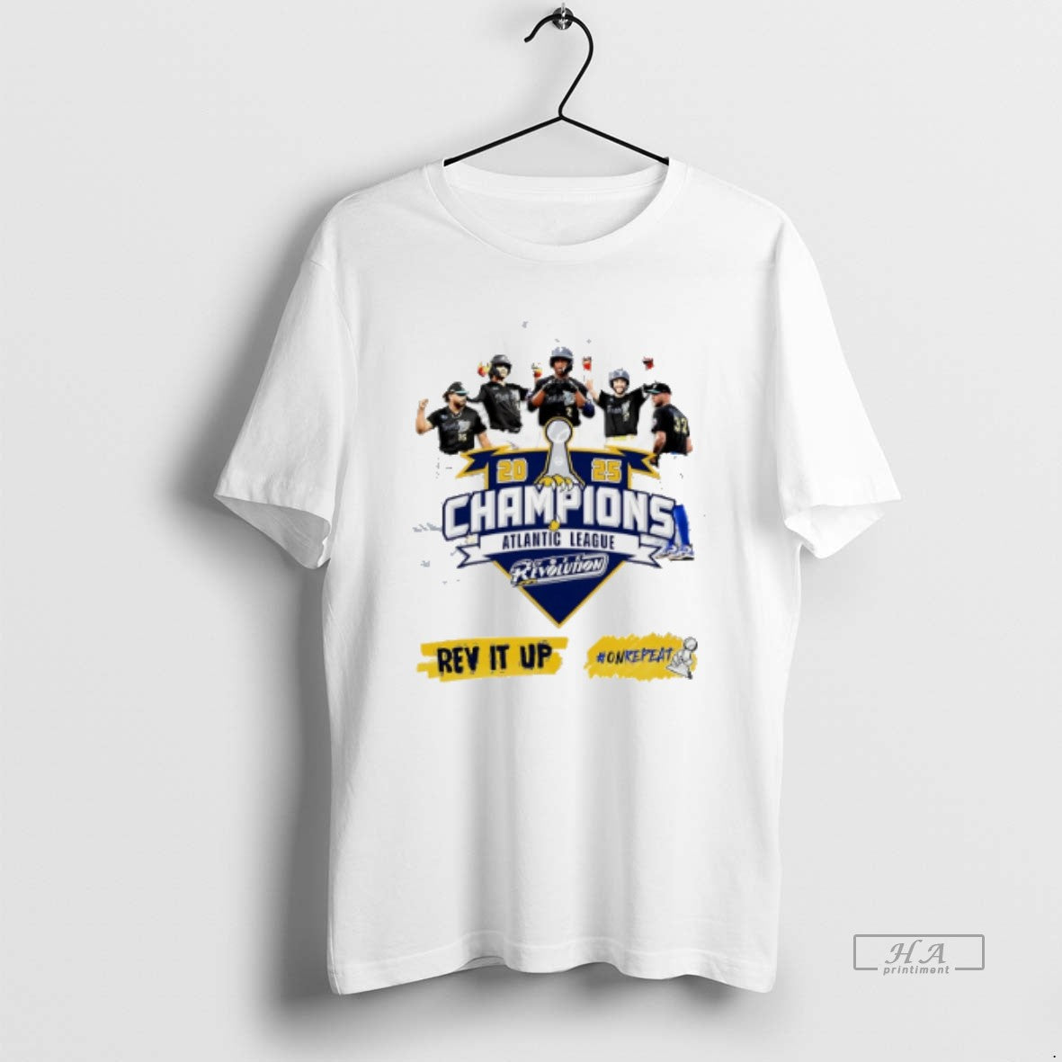 Official Trendy York Revolution 2025 Atlantic League Champions Rev It Up Unisex T-shirt, Sweatshirt, Hoodie, Long Sleeve Tee - T-Shirt, Sweatshirt, Hoodie