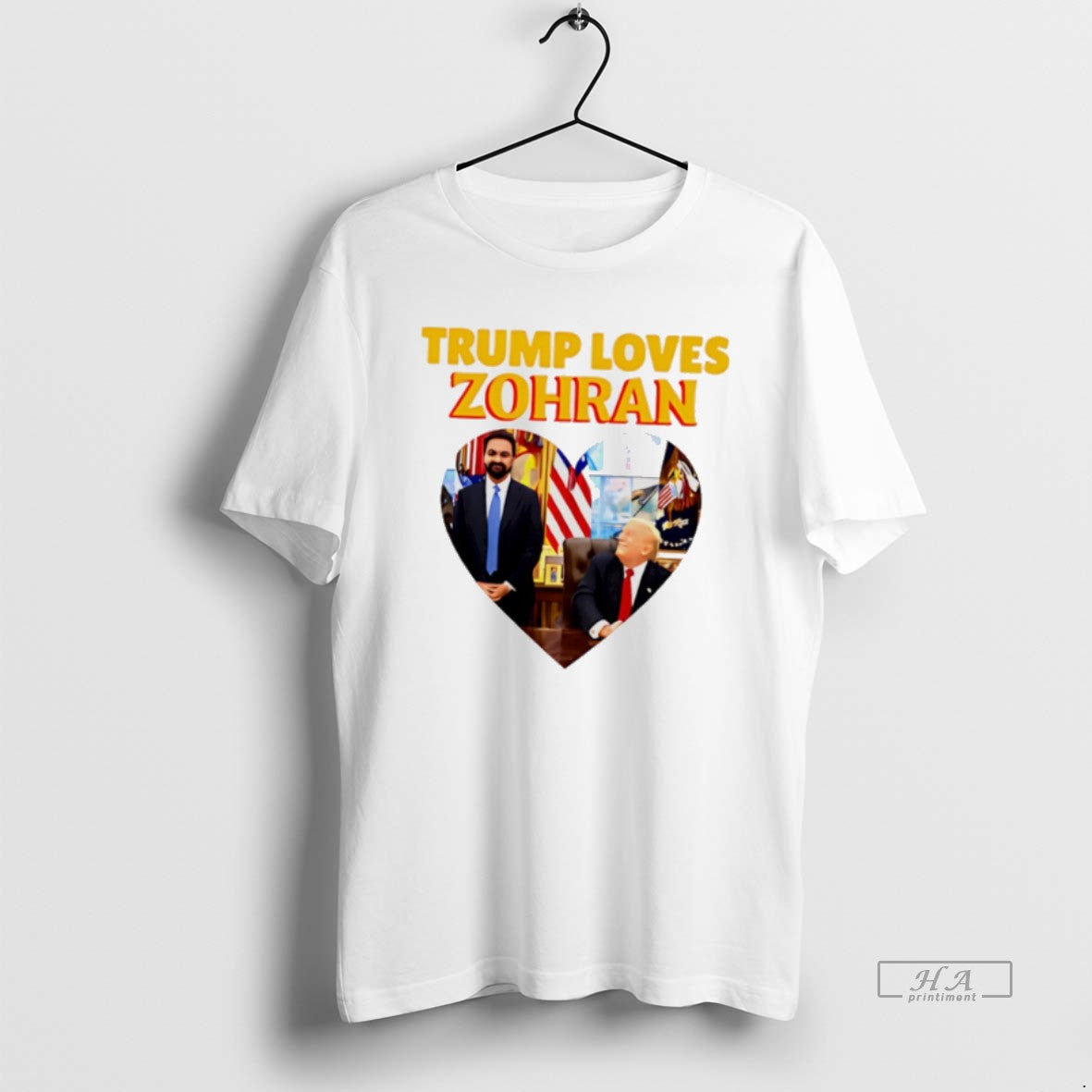 Official Trump Loves Zohran Mamdani Heart - T-Shirt, Sweatshirt, Hoodie