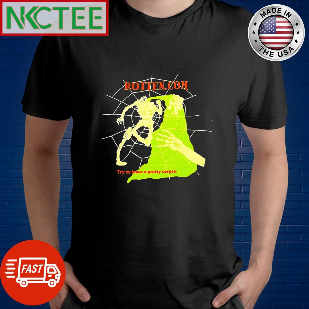 Official Try to leave a pretty corpse Spider net monster shirt Unisex T-shirt, Sweatshirt, Hoodie, Long Sleeve Tee - T-Shirt, Sweatshirt, Hoodie