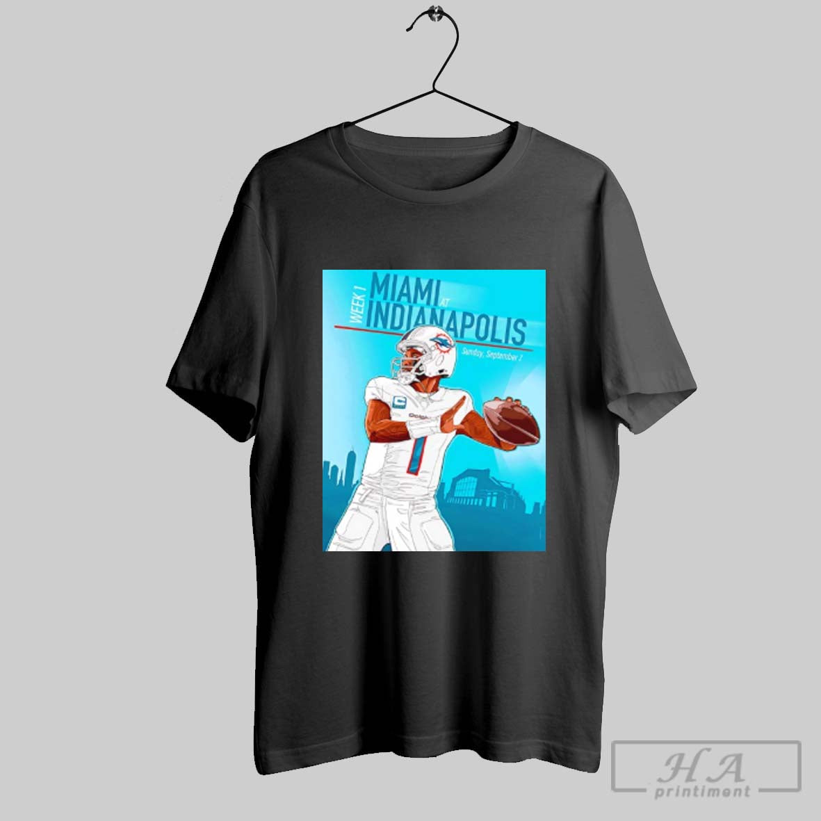 Official Tua Tagovailoa Miami Dolphins Week 1 Miami At Indianapolis Sunday September 7 Shirt Tee - T-Shirt, Sweatshirt, Hoodie
