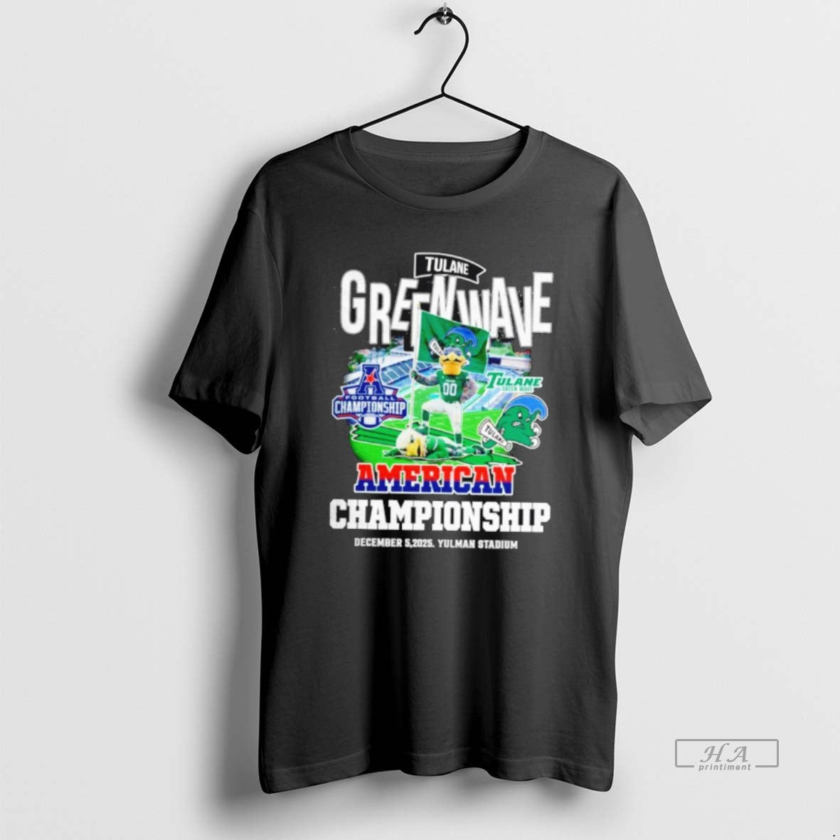 Official Tulane Green Wave American Championship 2025 Victory - T-Shirt, Sweatshirt, Hoodie