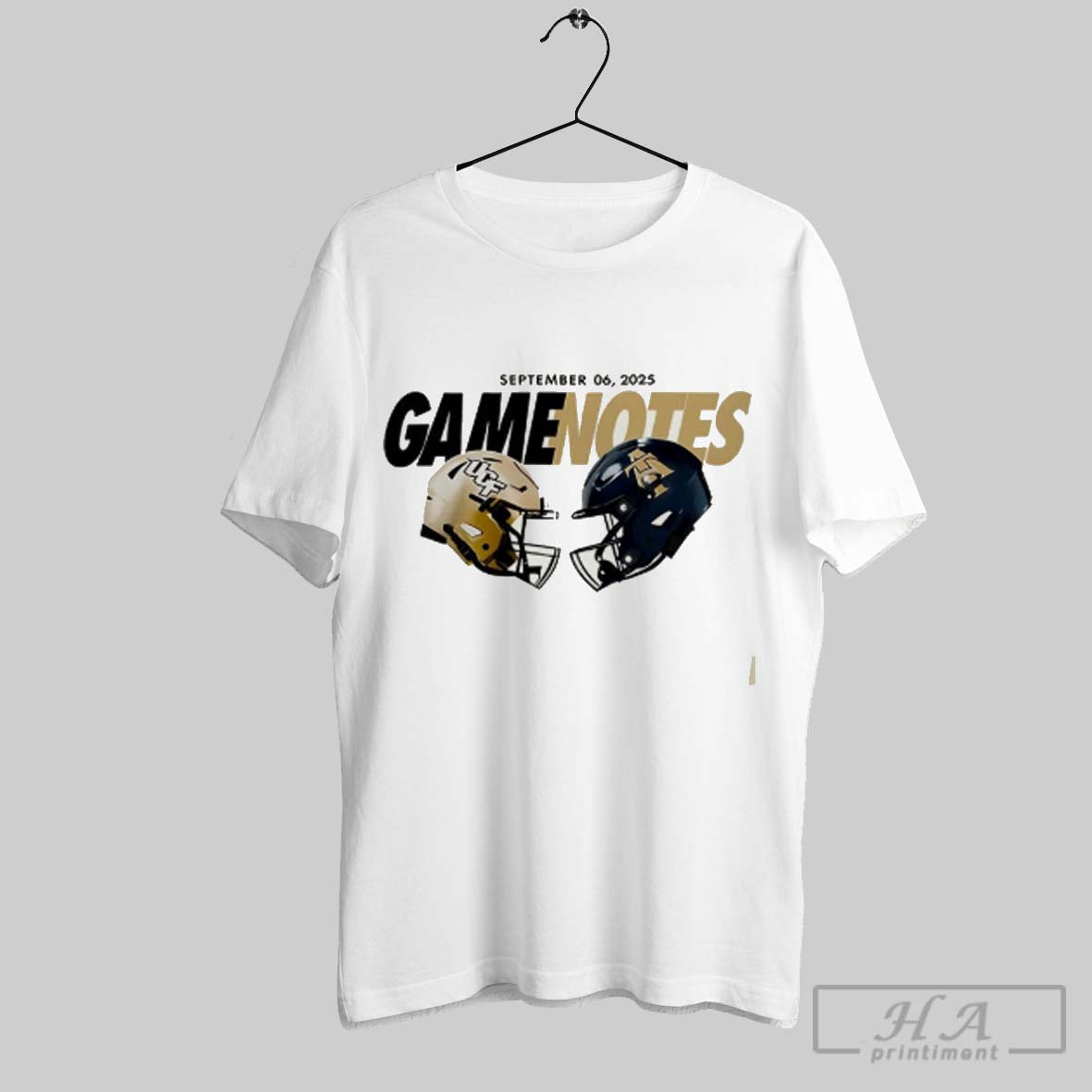 Official Ucf Knights Vs North Carolina At Aggies Game Day September 6 2025 Helmet Unisex T-shirt, Sweatshirt, Hoodie, Long Sleeve Tee - T-Shirt, Sweatshirt, Hoodie
