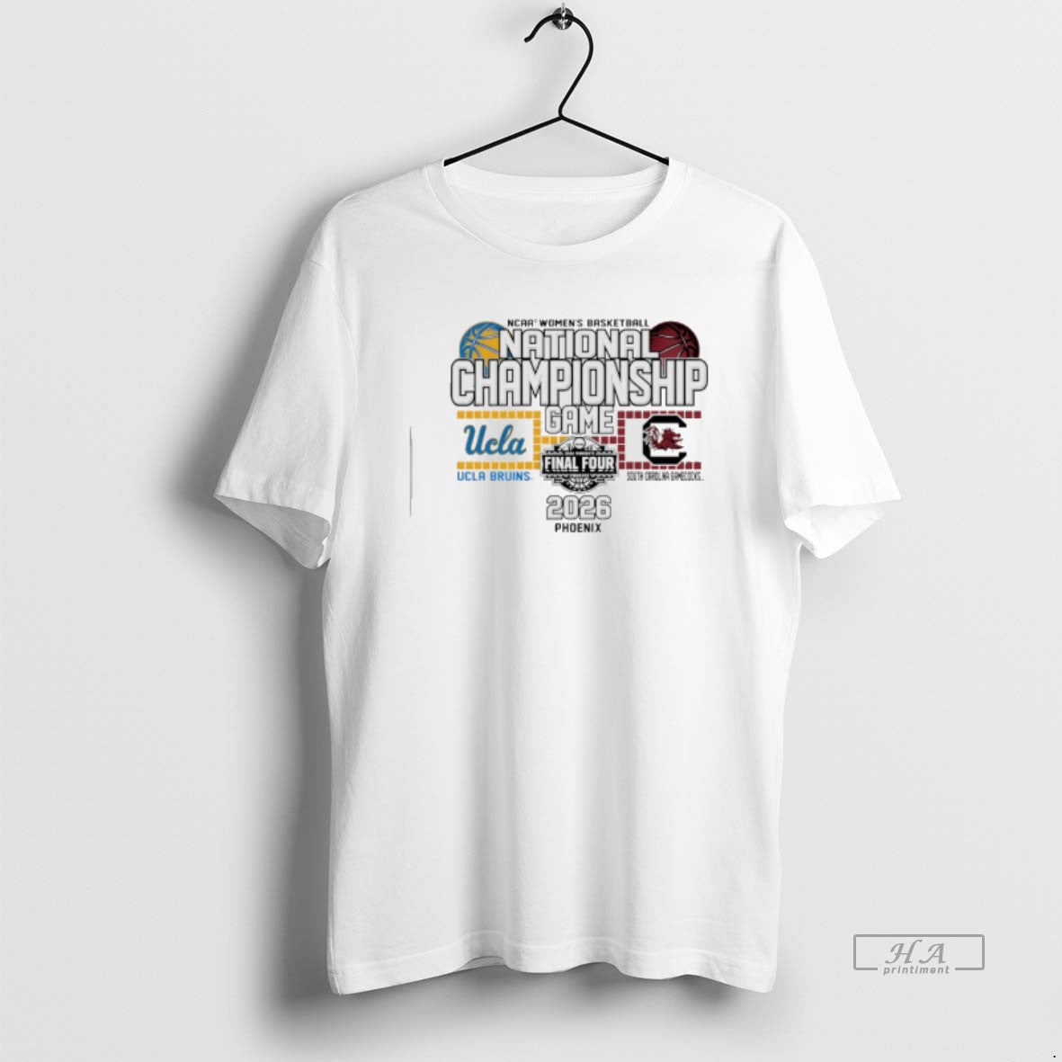 Official Ucla Vs South Carolina 2026 Womens National Championship Matchup Unisex T-shirt, Sweatshirt, Hoodie, Long Sleeve Tee - T-Shirt, Sweatshirt, Hoodie