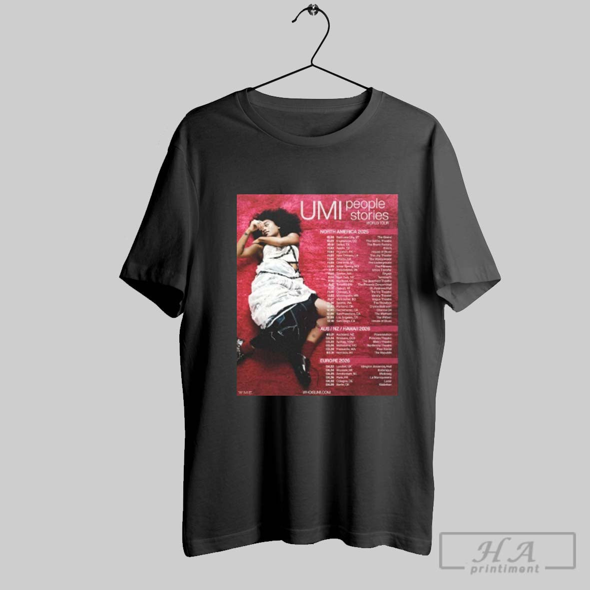 Official Umi People Stories World Tour 2025 2026 Dates Unisex T-shirt, Sweatshirt, Hoodie, Long Sleeve Tee - T-Shirt, Sweatshirt, Hoodie