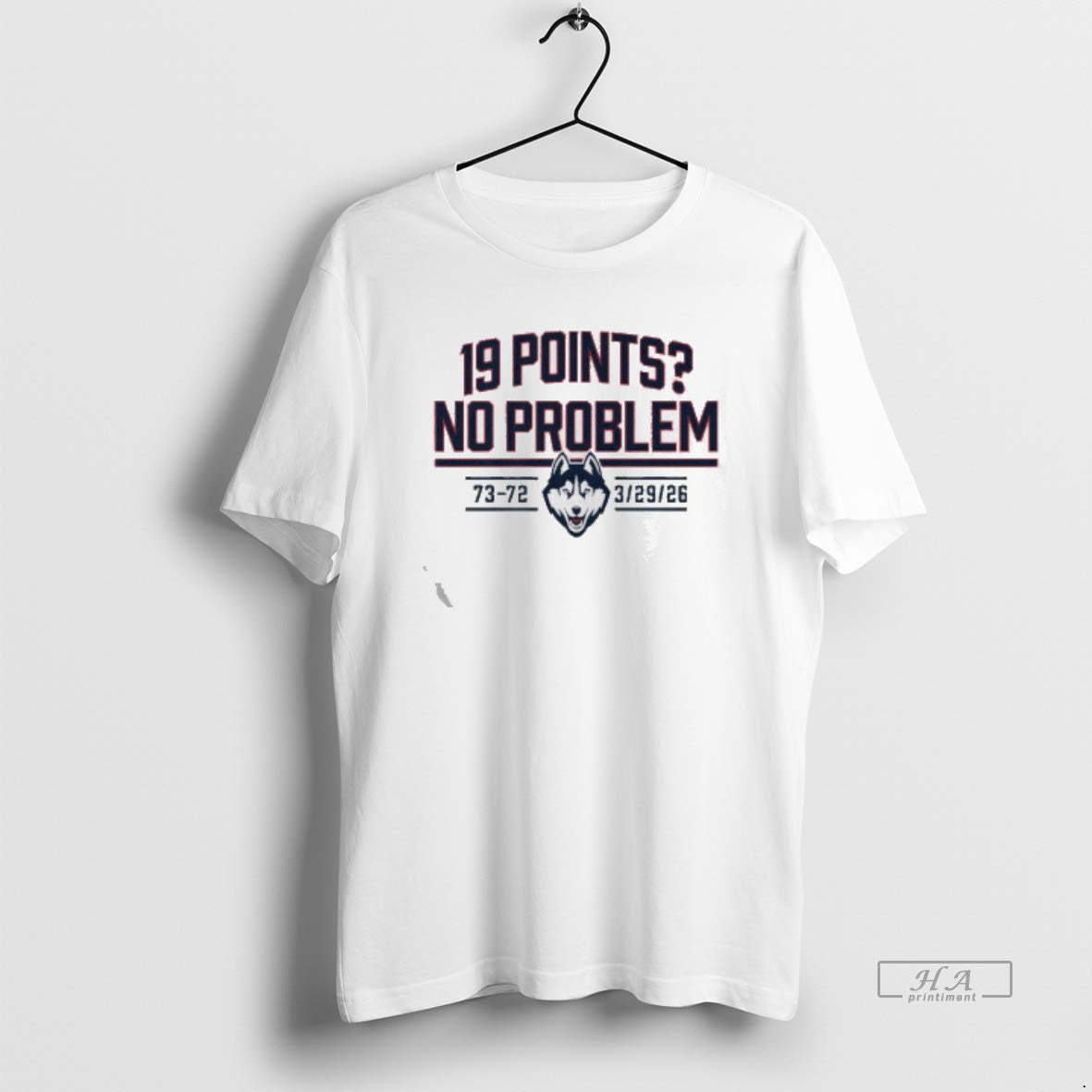 Official Uconn Basketball 19 Points No Problem Unisex T-shirt, Sweatshirt, Hoodie, Long Sleeve Tee - T-Shirt, Sweatshirt, Hoodie