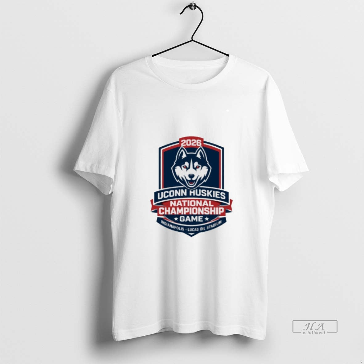 Official Uconn Huskies National Championship Game 2026 Lucas Oil Stadium Unisex T-shirt, Sweatshirt, Hoodie, Long Sleeve Tee - T-Shirt, Sweatshirt, Hoodie