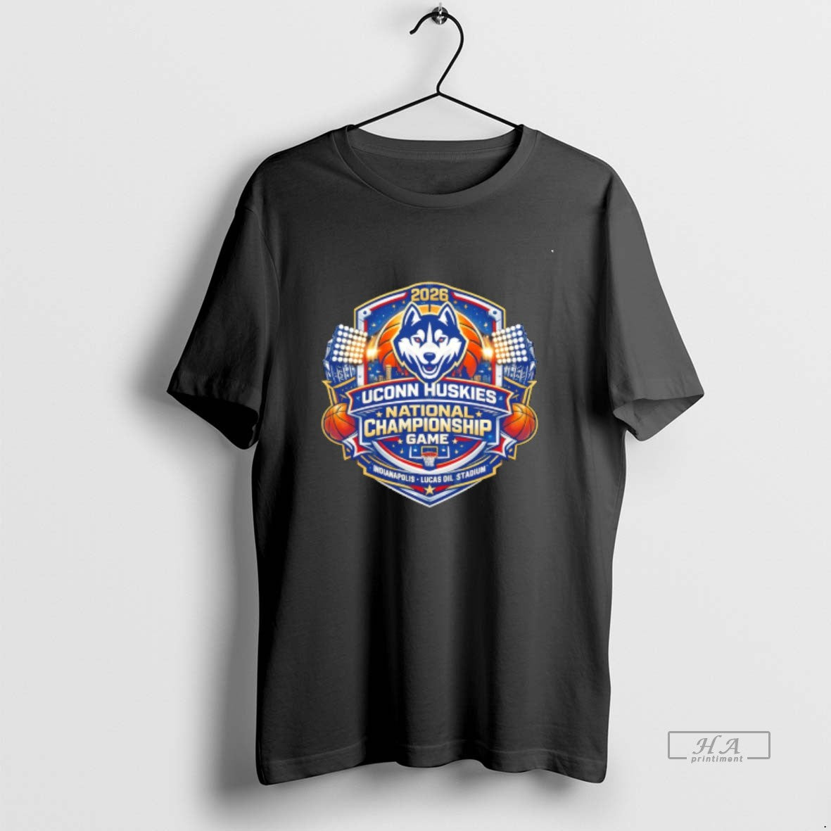 Official Uconn Mens Basketball National Championship Game Lucas Oil Stadium 2026 Shirtuconn Mens Basketball National - T-Shirt, Sweatshirt, Hoodie