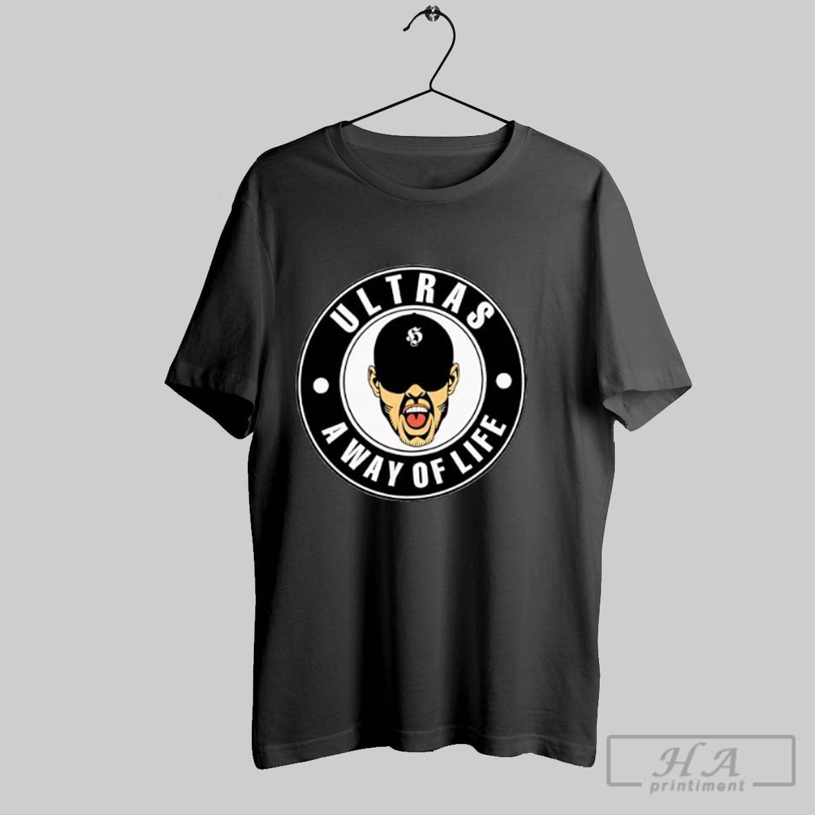 Official Ultras A Way Of Life With Football Fan And Cap Posters Black Unisex T-shirt, Sweatshirt, Hoodie, Long Sleeve Tee - T-Shirt, Sweatshirt, Hoodie