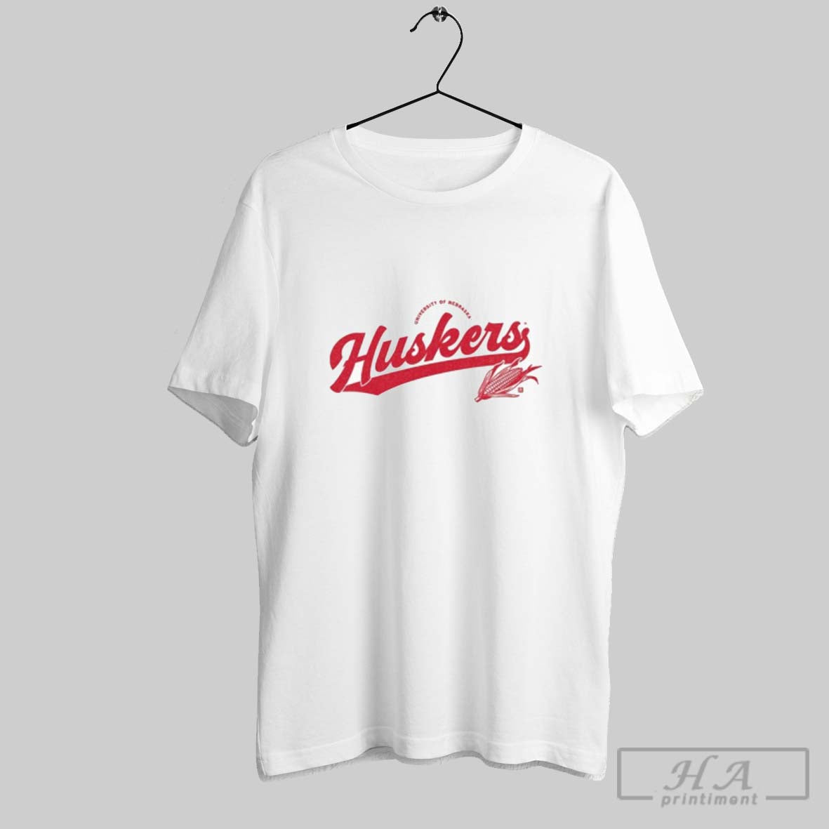 Official University Of Nebraska Huskers Script Logo Heavyweight Unisex T-shirt, Sweatshirt, Hoodie, Long Sleeve Tee - T-Shirt, Sweatshirt, Hoodie