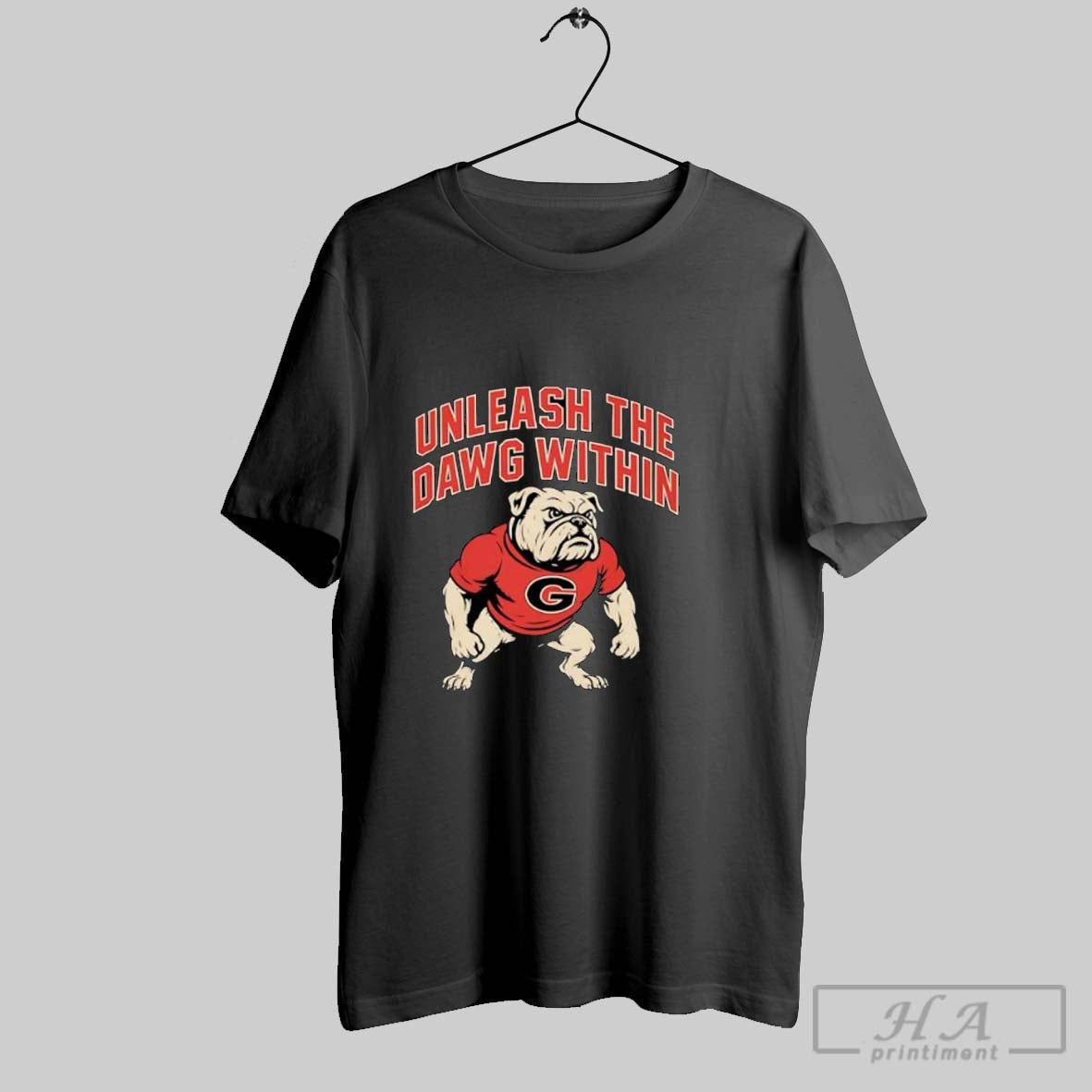 Official Unleash The Dawg Within Georgia Bulldog Football Mascot Posters Black Unisex T-shirt, Sweatshirt, Hoodie, Long Sleeve Tee - T-Shirt, Sweatshirt, Hoodie