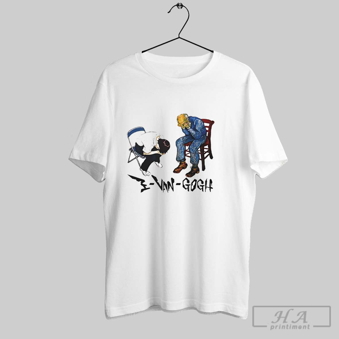 Official Van Gogh And Ikari Shinji Evangogh Unisex T-shirt, Sweatshirt, Hoodie, Long Sleeve Tee - T-Shirt, Sweatshirt, Hoodie