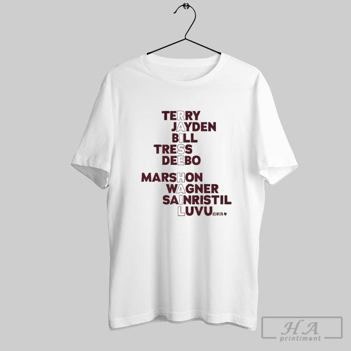 Official Washington Commanders Terry Jayden Bill Tress Deebo Marshon Wagner Sainristil Luvu Raise Hail Names - T-Shirt, Sweatshirt, Hoodie