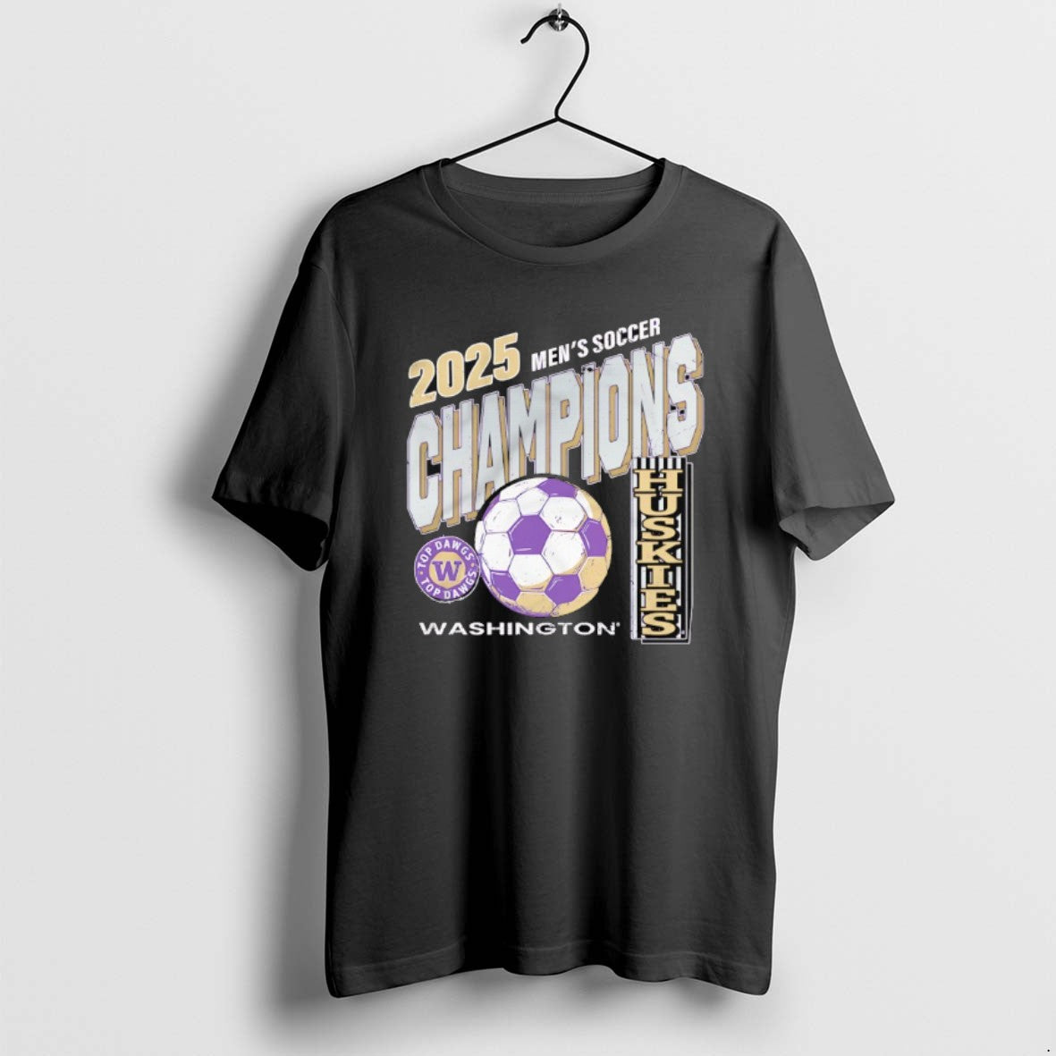 Official Washington Huskies Mens Soccer 2025 Champions - T-Shirt, Sweatshirt, Hoodie