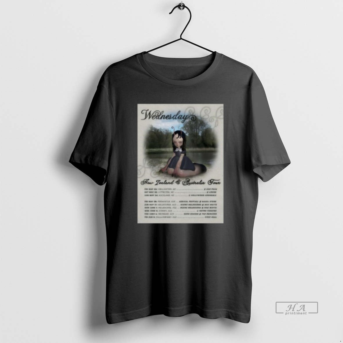 Official Wednesday Nz And Aus Tour 2026 Unisex T-shirt, Sweatshirt, Hoodie, Long Sleeve Tee - T-Shirt, Sweatshirt, Hoodie