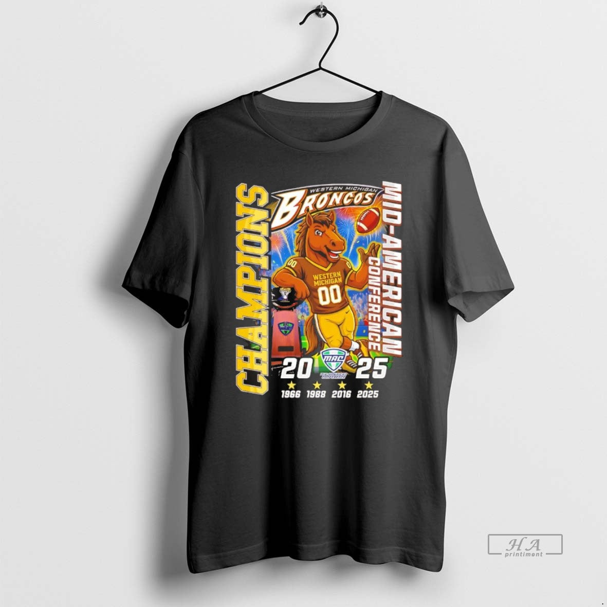 Official Western Michigan Broncos 2025 3 Time Mac Champions Chriast - T-Shirt, Sweatshirt, Hoodie