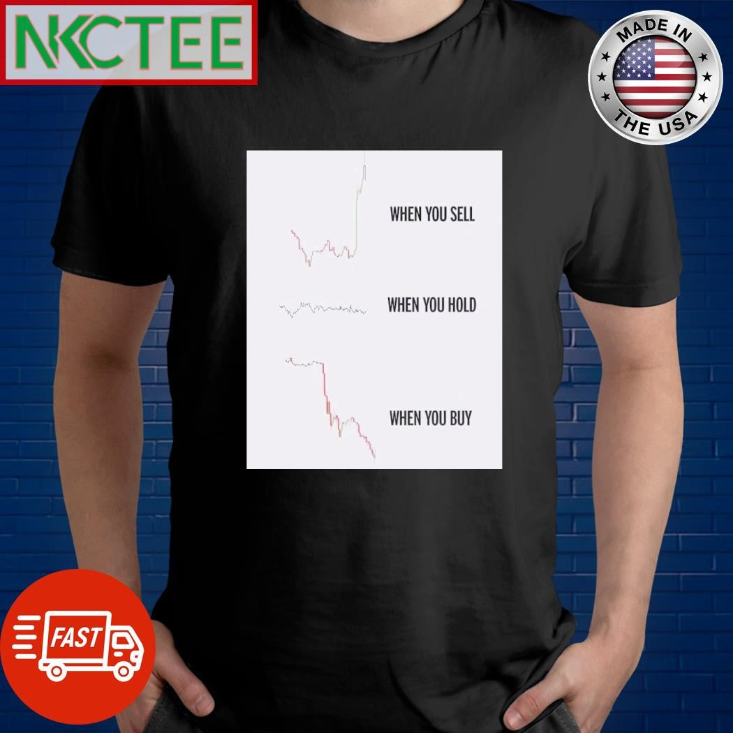 Official When you sell When you hold When you buy trading shirt Unisex T-shirt, Sweatshirt, Hoodie, Long Sleeve Tee - T-Shirt, Sweatshirt, Hoodie