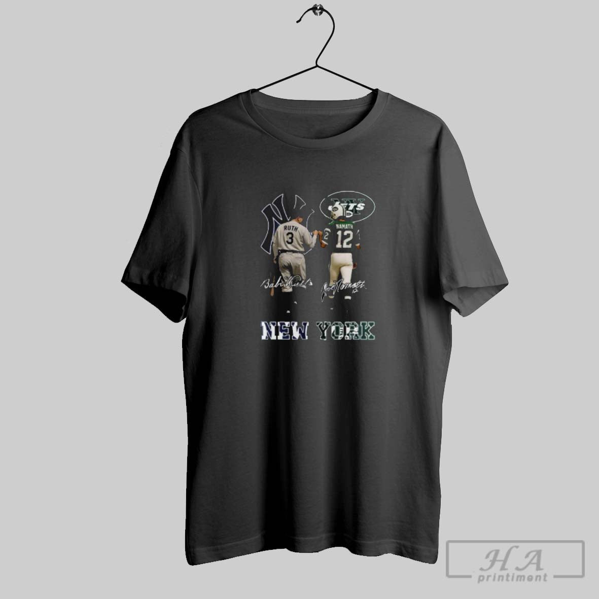 Official Yankees Babe Ruth And Jets Joe Namath Unisex T-shirt, Sweatshirt, Hoodie, Long Sleeve Tee - T-Shirt, Sweatshirt, Hoodie