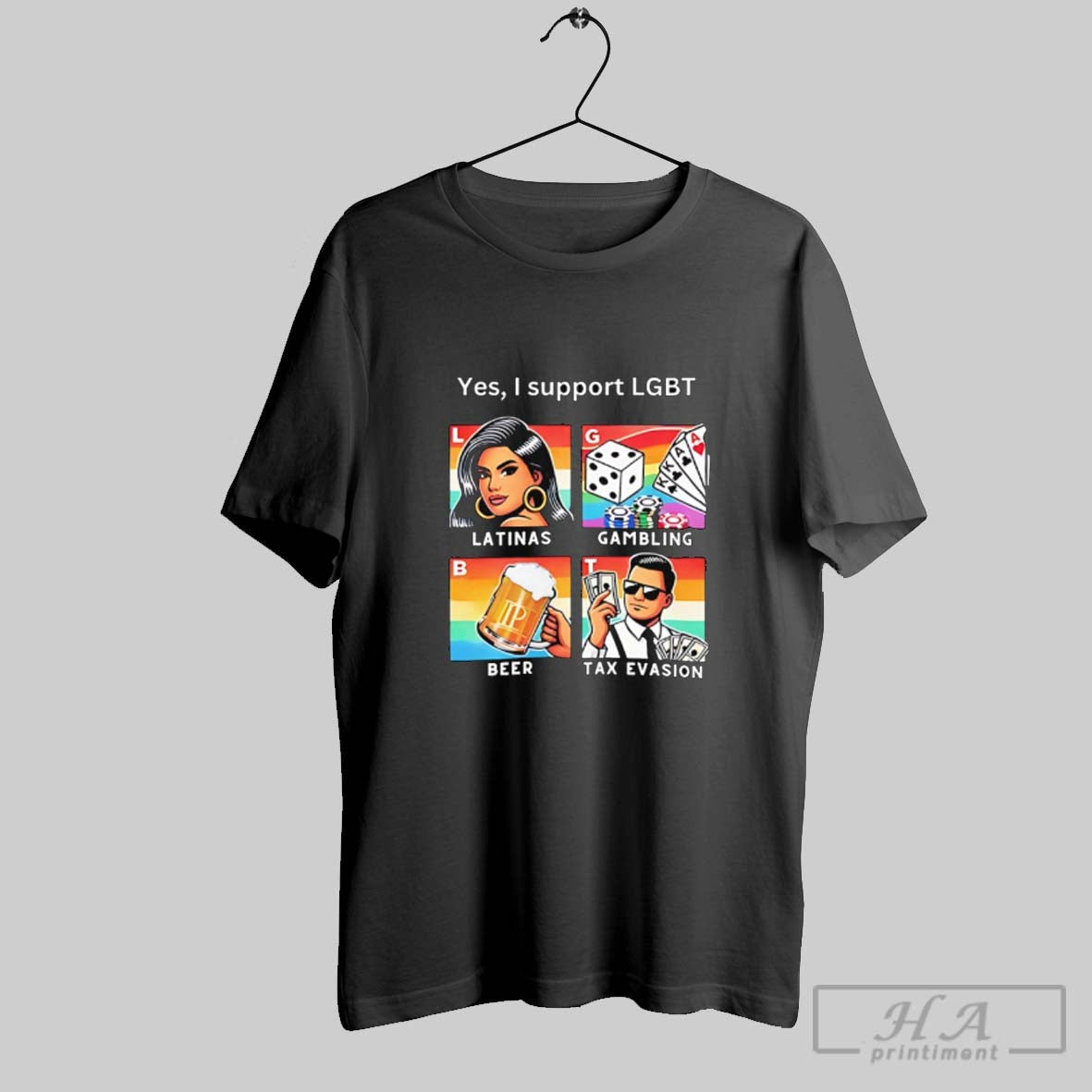 Official Yes I Support Lgbt Latinas Gambling Beer Tax Evasion Unisex T-shirt, Sweatshirt, Hoodie, Long Sleeve Tee - T-Shirt, Sweatshirt, Hoodie