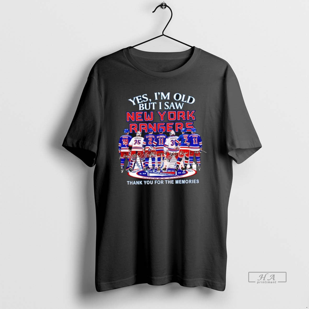 Official Yes Im Old But I Saw New York Rangers Hockey Signatures Thank You For - T-Shirt, Sweatshirt, Hoodie