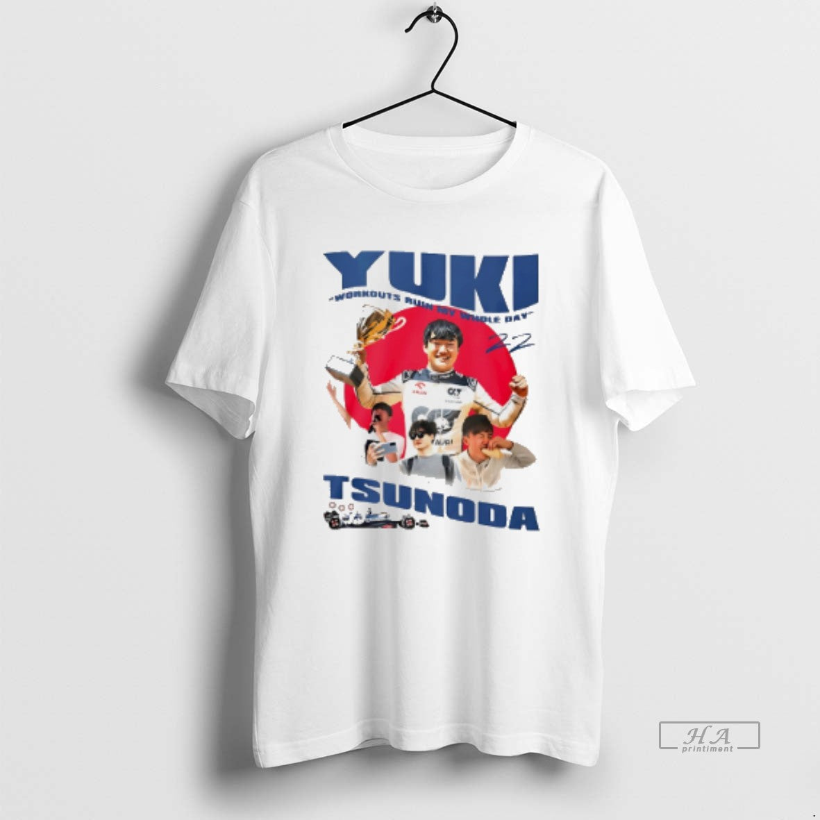 Official Yuki Tsunoda Workouts Ruin My Whole Day Signature - T-Shirt, Sweatshirt, Hoodie