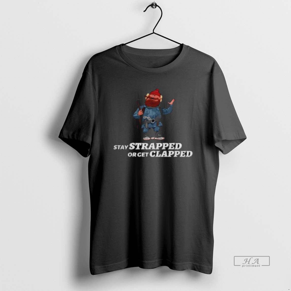 Official Yukon Cornelius Stay Strapped Or Get Clapped - T-Shirt, Sweatshirt, Hoodie