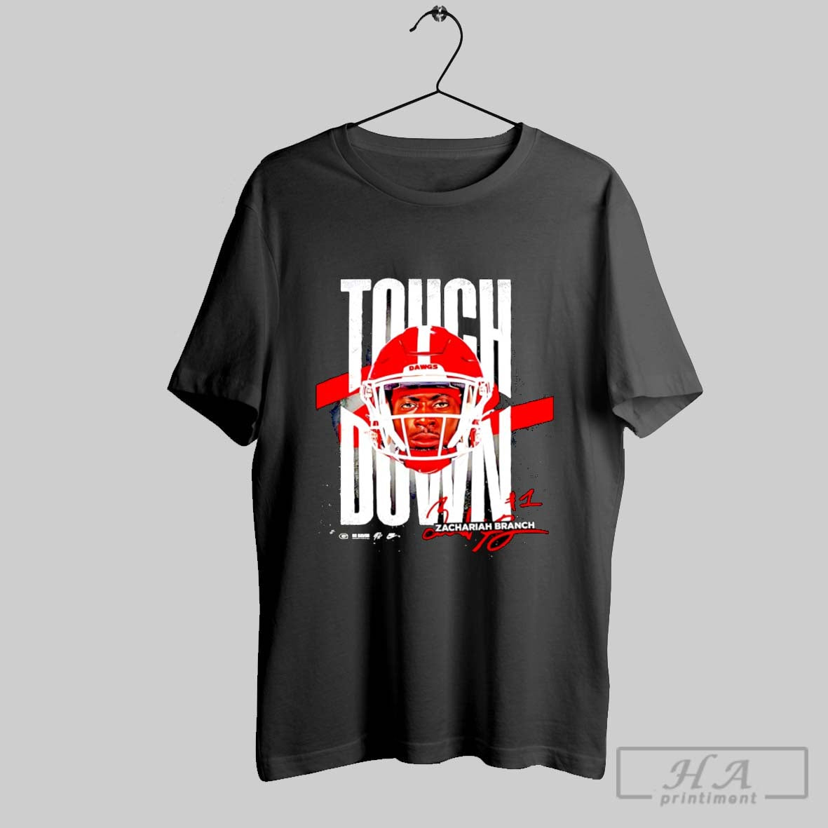 Official Zachariah Branch Georgia Bulldogs 47 Yard Td Touchdown Signature Ornament Poster Black - T-Shirt, Sweatshirt, Hoodie