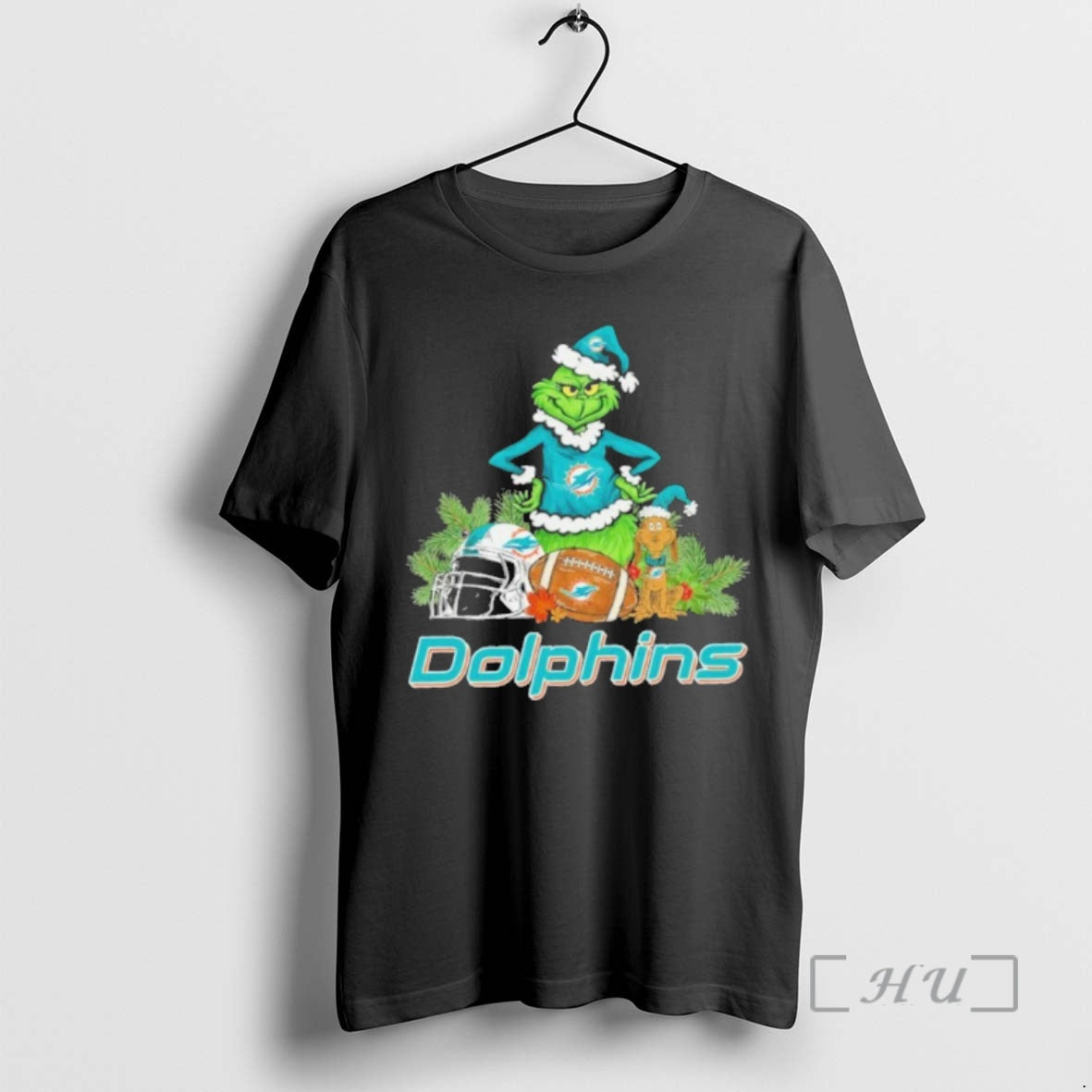 Officials 2025 Santa Grinch X Dog Ball Merry Christmas Dolphins Logo Premium T Shirts Sweater - T-Shirt, Sweatshirt, Hoodie