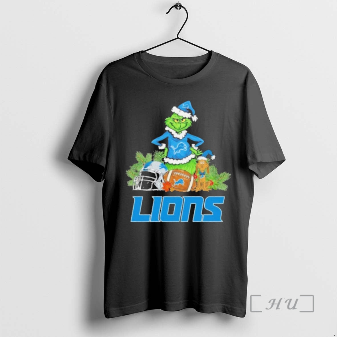 Officials 2025 Santa Grinch X Dog Ball Merry Christmas Lions Logo Premium T Shirts Sweater - T-Shirt, Sweatshirt, Hoodie